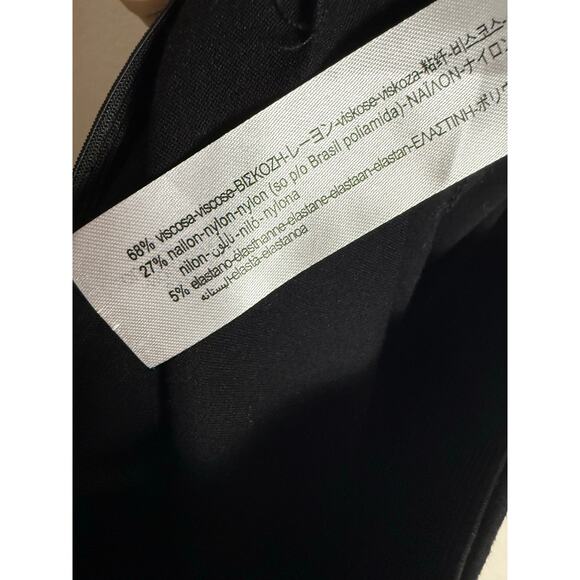 Zara Black Rhinestone Embellished High Rise Pull On Skinny Pants Size Medium - Picture 9 of 10